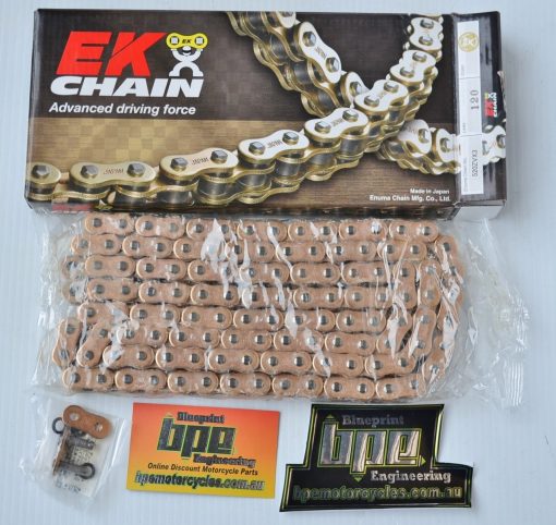 EK 530 ZVX3 X-ring 122 link chain GOLD motorcycle chain 14-530ZVX311 ...