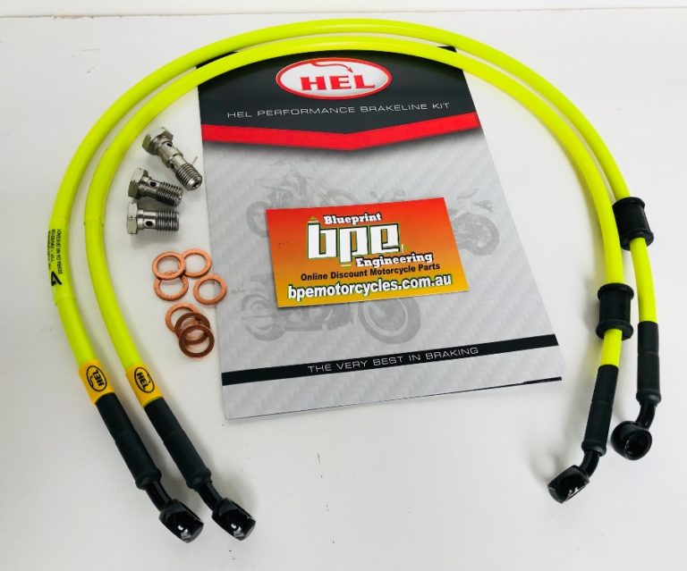 KAWASAKI ZX10R 2004 2005 BRAIDED BRAKE LINES HBF4653 FRONT HEL