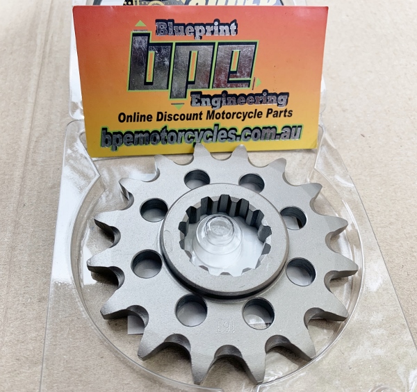 Supersprox Steel Front Sprocket - 13 Teeth - Grooved - For Yamaha YZF250 2001-2025